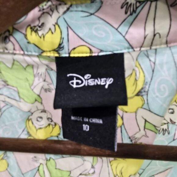 Torrid X Disney Shirt Dress Womens 10 M Actual Large Tinker Bell Midi Button - Picture 3 of 12